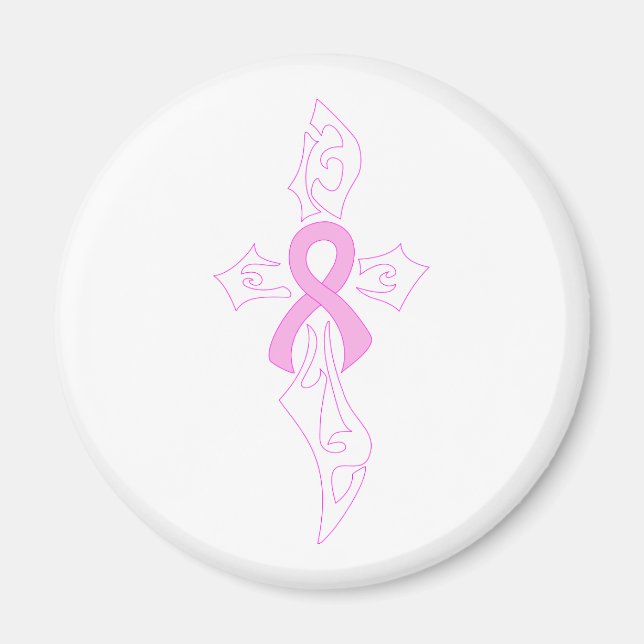 Breast Cancer Cross Magnet (Front)