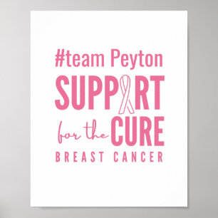breast cancer custom name Poster Prints