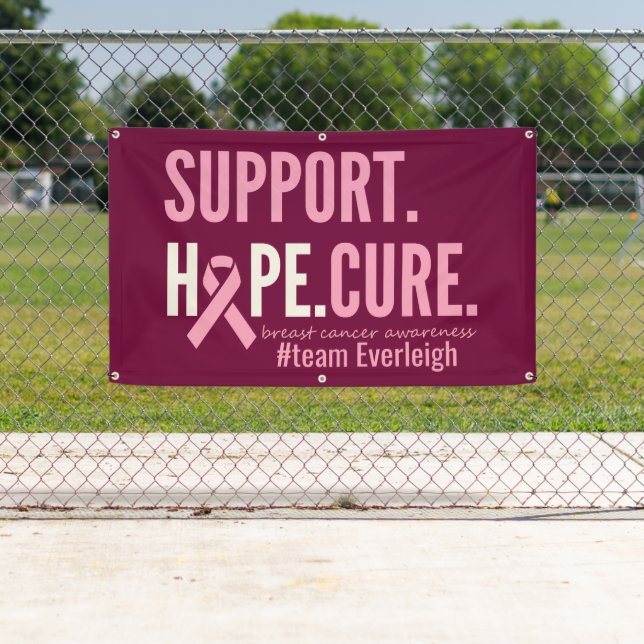 breast cancer Custom Personalised Banner Sign (Insitu)