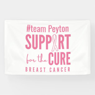 breast cancer custom support cure Banner Sign