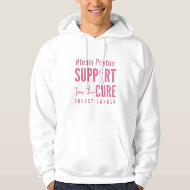 breast cancer custom support Pullover Hoodie (Front)