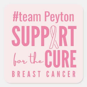 breast cancer custom #team name Stickers