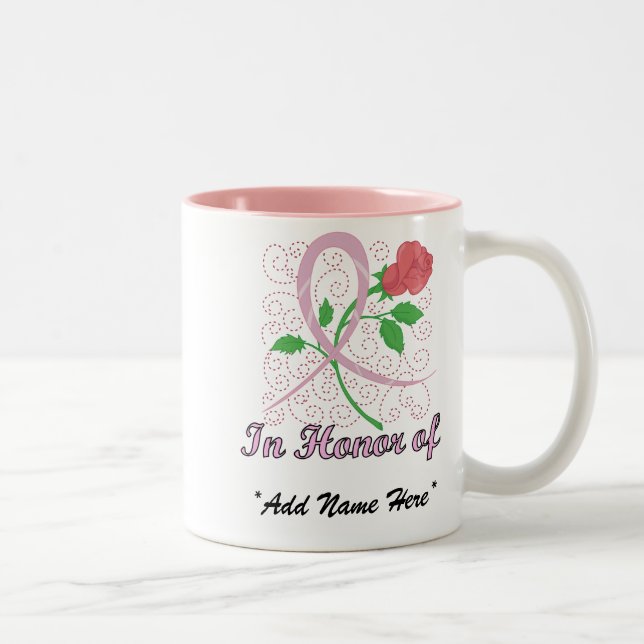 Breast Cancer Customisable In Honour Of Mug (Right)