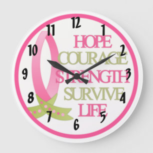 Breast Cancer Design Large Clock