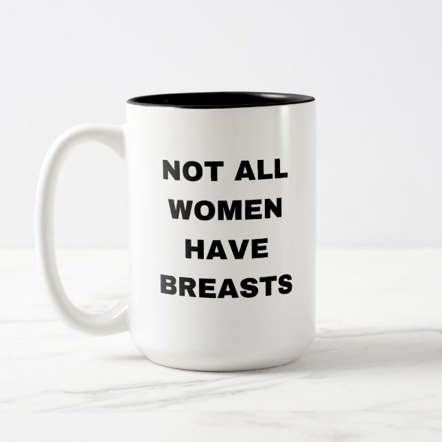 Breast Cancer Double Mastectomy to Flat Coffee Mug (Left)