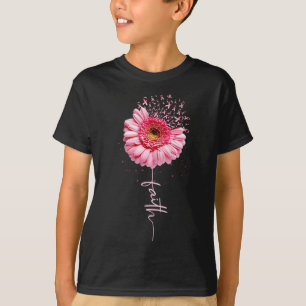 Breast Cancer Faith Sunflower Breast Cancer Awaren T-Shirt