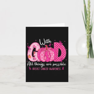 Breast Cancer Faith With God All Things Possible W Card