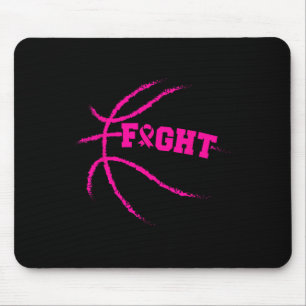 Breast Cancer Fight Basketball Player Pink Ribbon Mouse Mat