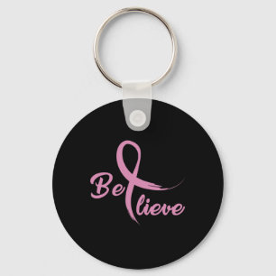 Breast Cancer Fight Cancer Ribbon Key Ring