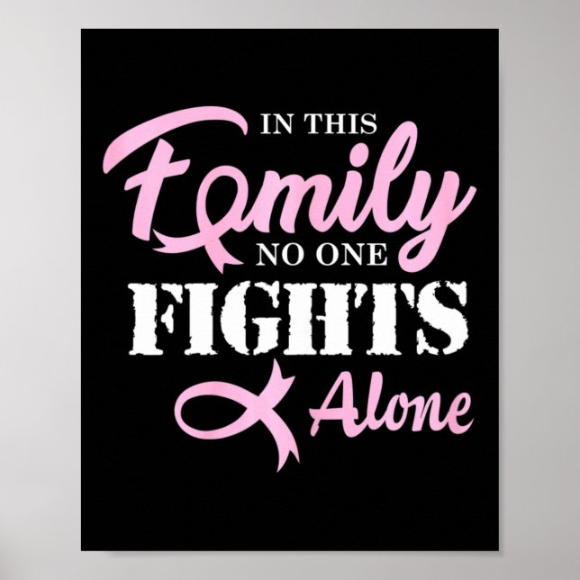 Breast Cancer Fight Cancer Ribbon  Poster (Front)