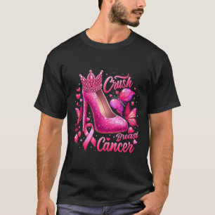 Breast Cancer Fight Like A Queen Black Afro Queen  T-Shirt