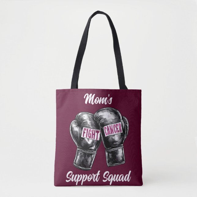 Breast Cancer Fighter Support Squad Tote Bag (Front)