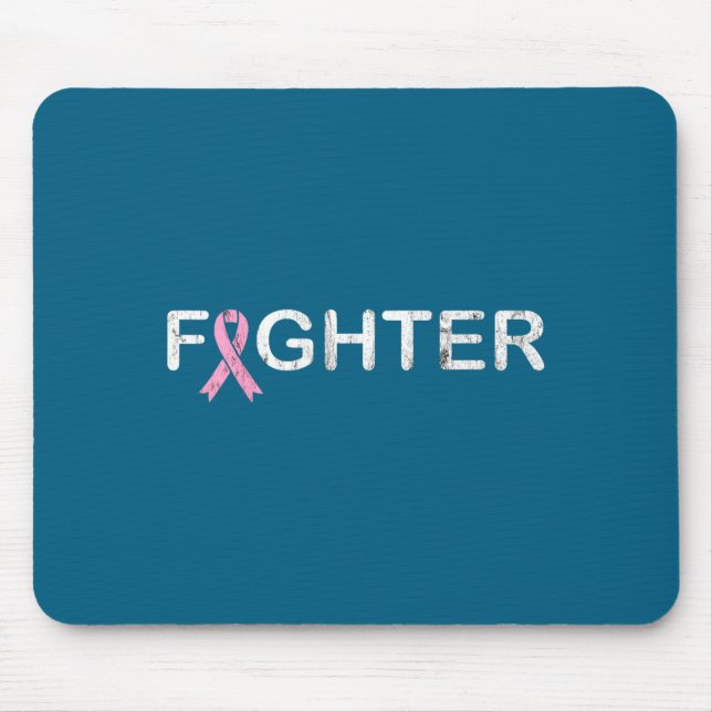 Breast Cancer Fighter World Day Artwork Mouse Mat (Front)