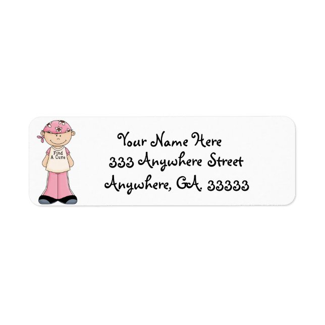 Breast cancer find a cure return address labels (Front)