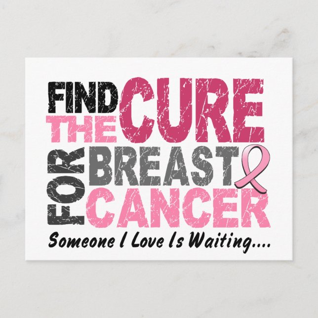 BREAST CANCER Find The Cure 1 Postcard (Front)