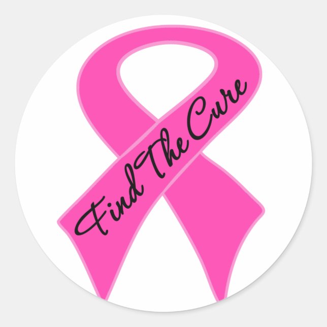 Breast Cancer Find The Cure Classic Round Sticker (Front)