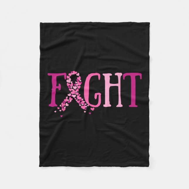 Breast Cancer  Fleece Blanket (Front)