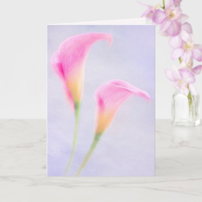 Breast Cancer Floral Pink Greeting Card (Orchid)