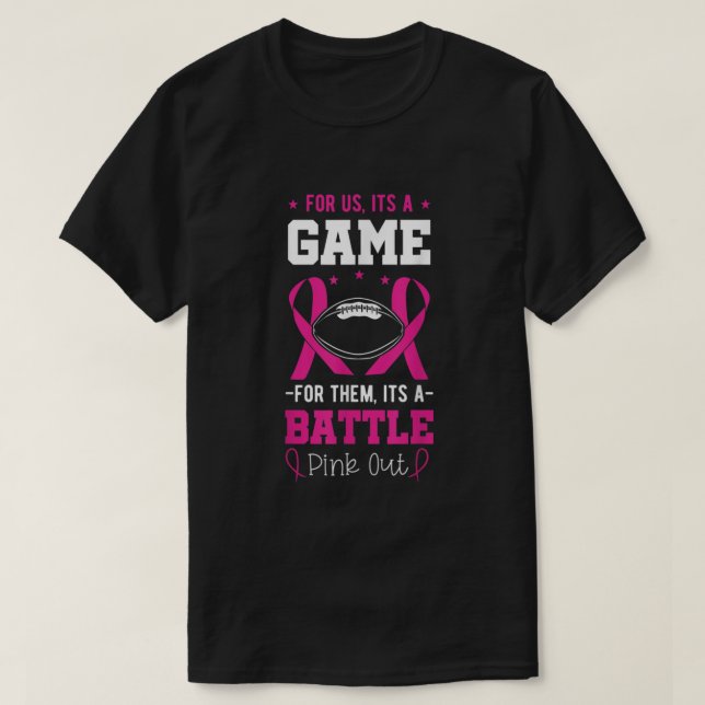 Breast Cancer Football Rugby Coach Survivor Pink R T-Shirt (Design Front)