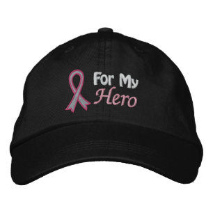 Breast Cancer For My Hero Embroidered Hat