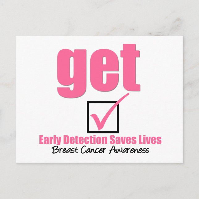 Breast Cancer Get Checked v1 Postcard (Front)