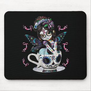 Breast Cancer Girl Sugar Skull Costume Halloween G Mouse Mat