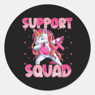 Breast Cancer Girls Youths Toddlers, In October We Classic Round Sticker