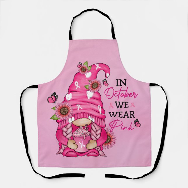 Breast Cancer Gnome Apron (Front)