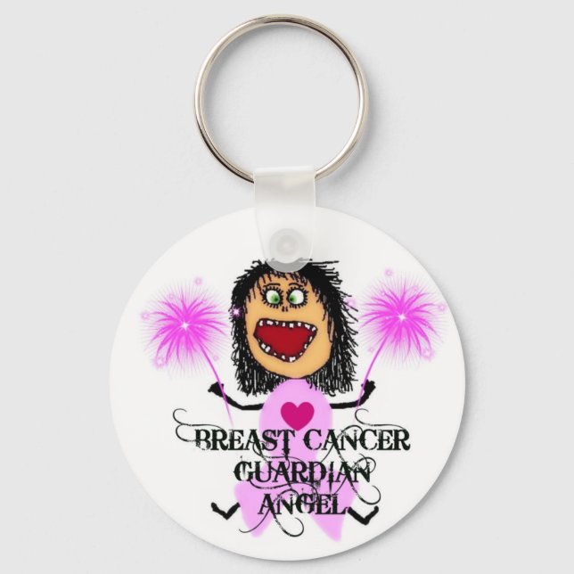 Breast Cancer Guardian Angel Key Ring (Front)