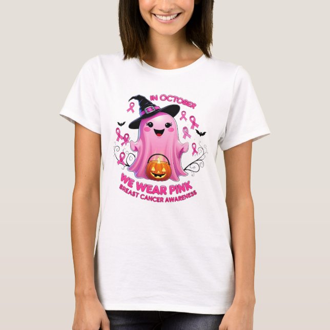 Breast Cancer & Halloween: Fantasy Ribbon T-Shirt (Front)