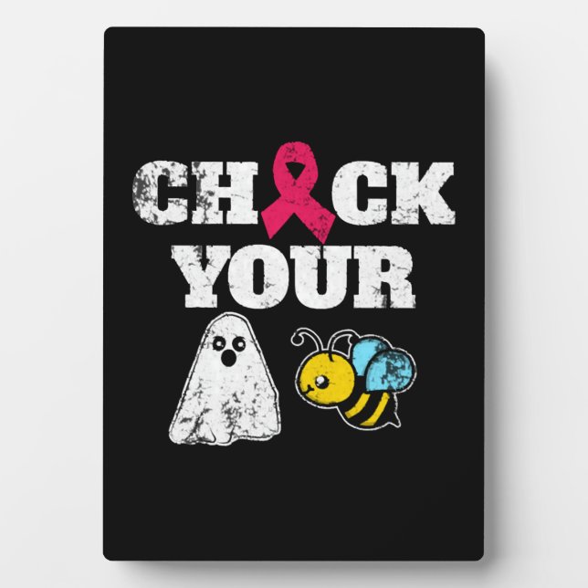 Breast Cancer Halloween Plaque (Front)