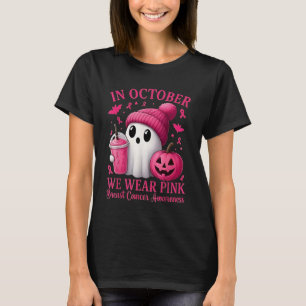Breast Cancer Halloween Women in October We Wear P T-Shirt