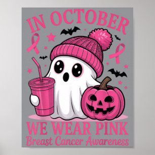 Breast Cancer Halloween Women Poster