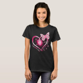 breast cancer heart cross butterfly gift survivor T-Shirt (Front Full)