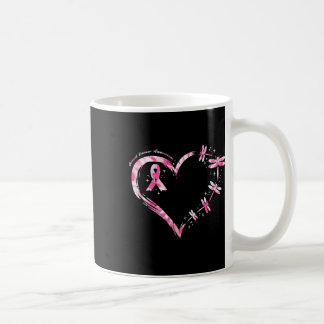 Breast Cancer Heart Dragonflies Awareness Women Ki Coffee Mug