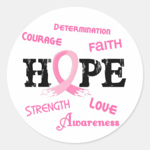 Breast Cancer HOPE 7.1 Classic Round Sticker