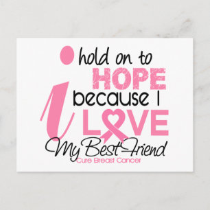 Breast Cancer Hope for My Best Friend Postcard