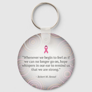 Breast Cancer: Hope key chain. Ring