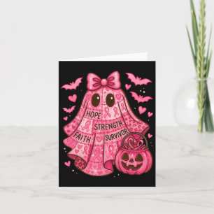 Breast Cancer Hope Strength Faith Survivor Ghost W Card