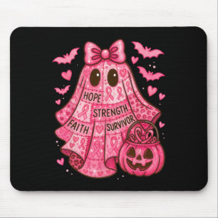 Breast Cancer Hope Strength Faith Survivor Ghost W Mouse Mat