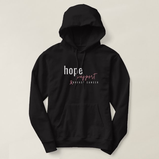 breast cancer. hope support Pullover Hoodie (Design Front)