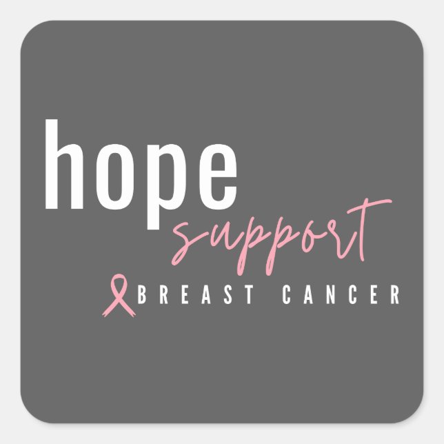 breast cancer. hope support. Stickers & Labels (Front)