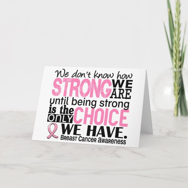 Breast Cancer How Strong We Are Card (Front)