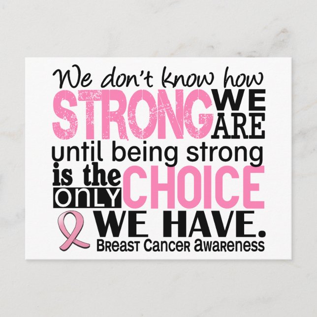 Breast Cancer How Strong We Are Postcard (Front)