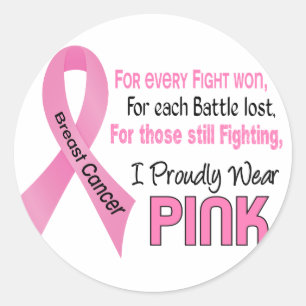 Breast Cancer I Proudly Wear Pink 1 Classic Round Sticker