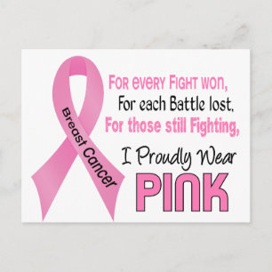 Breast Cancer I Proudly Wear Pink 1 Postcard