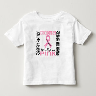 Breast Cancer I Proudly Wear Pink 2 Toddler T-Shirt