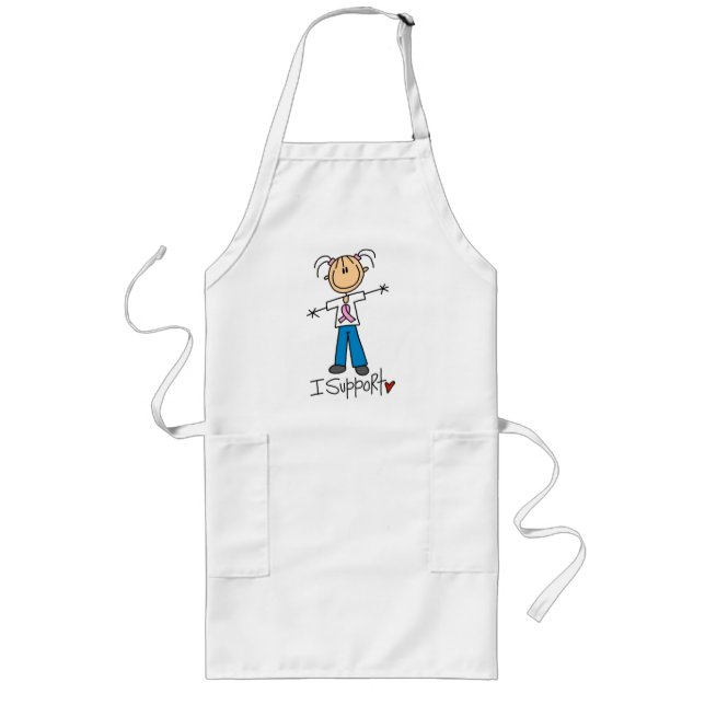 Breast Cancer I Support Tshirts and Gifts Long Apron (Front)
