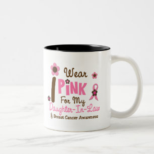 Breast Cancer I Wear Pink For My Daughter-In-Law Two-Tone Coffee Mug