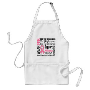 Breast Cancer I Wear Pink Ribbon TRIBUTE Standard Apron